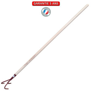 Griffe piocheuse, 3 dents.  Emmanché droit 130. Outil à main de jardin.