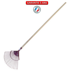 Balai  à gazon, avec 20 dents rondes, professionnel.  Emmanché droit 150.