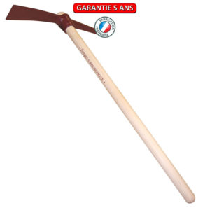 Pioche terrassier il rond 2,5 Kg.  Emmanché droit 90.  Outil à main de jardin.
