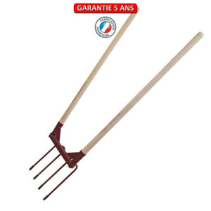 Aérogrif', 4 dents.  Emmanché droit 110.  Outil à main de jardin.