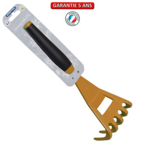 Outil nylon fibre de verre incassable :rateau polyamide jaune miel