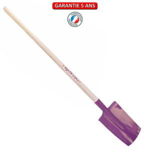 Bêche standard 28 cm.  Emmanché 105 PEFC. Couleur Framboisine.