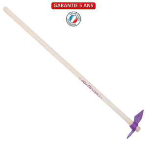 Serfouette panne et langue forgée 26 cm manche 100 PEFC. Couleur framboisine.