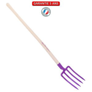 Fourche à rosier.  Longueur de 27 cm. Emmanché 90 PEFC.  Couleur framboisine.