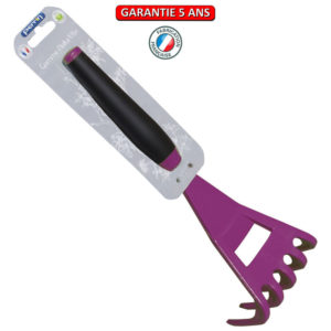 Outil nylon fibre de verre incassable :rateau polyamide framboisine