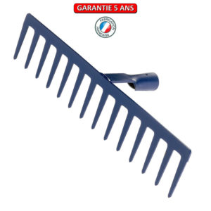 Râteau forgé 14 dents droites, sans manche.