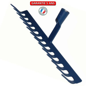 Râteau forgé, 16 dents courbes.  Sans manche.  Outil à main de jardin.