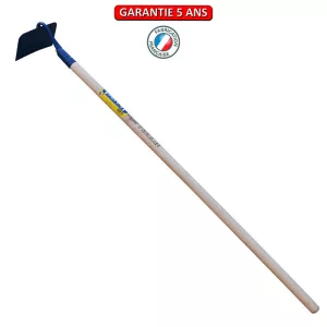 Binette forgée, 16 cm.  Emmanché droit 130.  Outil à main de jardin.