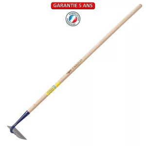 Binette Nanterre. La largeur de la lame est de 14 cm.  Emmanché droit 130 cm.