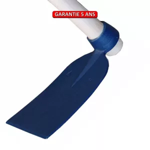 Houe standard oeil rond. Sans manche. Longueur du fer est de 16 cm.