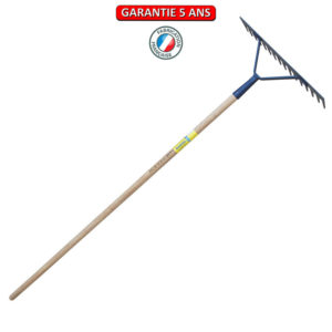 Râteau TP à lame 16 dents droites. Emmanché droit 150.