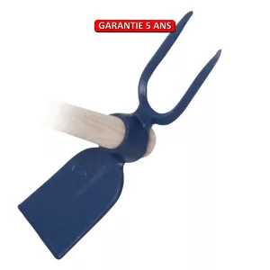 Serfouette forgée panne et fourche.  Sans manche.  Longueur de 26 cm.