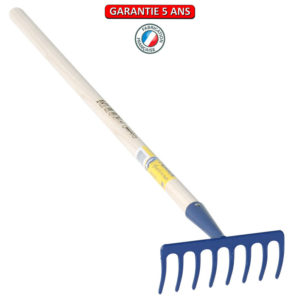 Râteau de fleuriste 8 dents, râteau enfant manche 80 cm.