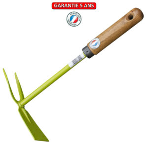 Serfouette panne et fourche à oignons. Emmanché 14 cm. Outil de 19 cm.