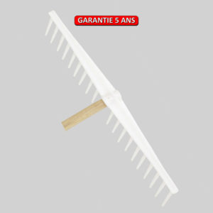 Râteau en polypropylène multi usage.  Sans manche, 63 cm.