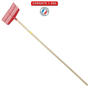 Balai à gazon polymère.  Emmanché droit 165.  Outil à main de jardin.