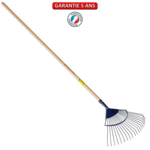 Balai à gazon  professionnel 20 dents rondes manche 1,50 m.
