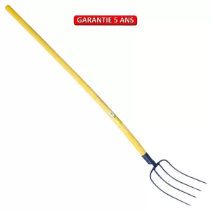 Fourche à fumier, 4 dents, 30 cm. Emmanché composite tubé 135.