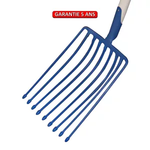 Fourche à pomme de terre, 9 dents. Sans manche. Outil à main de jardin.