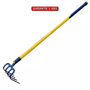 Croc de jardin, à douille, 4 dents 21 cm manche composite tri-matière 110 cm