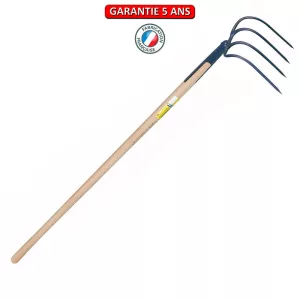 Croc à fumier à soie, 47 dents.  21 cm. Emmanché droit 135.