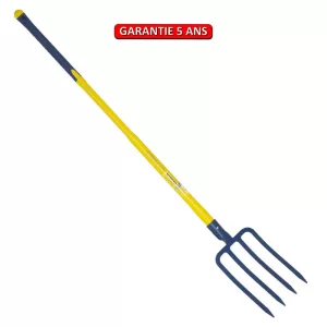 Fourche à bêcher à douille 27 cm 4 dents manche composite droit 110.