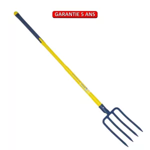 Fourche à bêcher à douille 29 cm 4 dents manche composite droit 110.