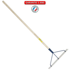 Racloir à enrobé en aluminium renforcé.  Largeur de 60 cm. Emmanché droit 130.