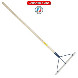 Racloir à bitume à enrobé aluminium renforcé 80 cm. Emmanché droit 130 cm.