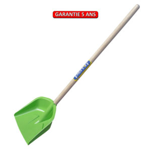 Pelle à neige enfant 19 cm verte avec manche pomme 60 cm