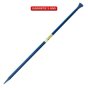 Barre à mine.  1,50 mètre.  Outil à main de maçonnerie.