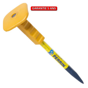 Broche réaffûtable avec pare-coups.  30 cm.  Outil à main de maçonnerie.