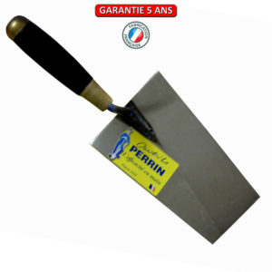 Truelle carrée. Longueur de 18 cm.  Outil à main de maçonnerie.