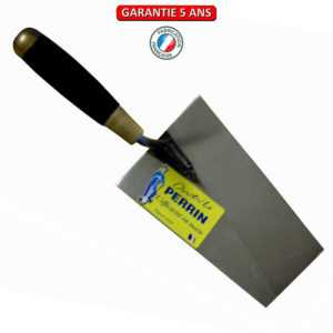 Truelle carrée.  Longueur de 20 cm.  Outil à main de maçonnerie.