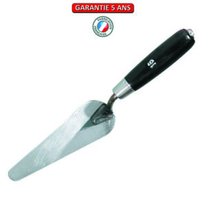 Truelle langue de chat.  Longueur de 18 cm.  Outil à main de maçonnerie.