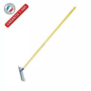 Râteau forge 14 dents courbes  manche fibre 1.50 m